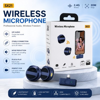 Type c + iphone port SX21 Wireless Microphone